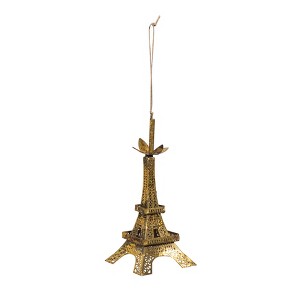 Storied Home Metal Eiffel Tower Ornament, Gold Foil Finish - 1 of 1