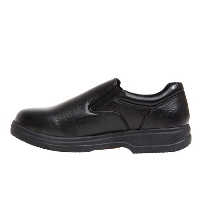 Manager Comfort Slip-On Loafer Black Faux Leather Size 16