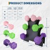 PVC Coated Dumbbell Set, Hexagon Weights Dumbbells Set with Rack/Box, Packed in Pairs, Anti-Slip, Multiple Weight Options, Workout Equipment - 3 of 4