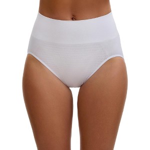 INSPIRE CHIC Women's High Waist Tummy Slimming Elastic Waistband Briefs Breathable Butt Lifter Underwear - 1 of 4