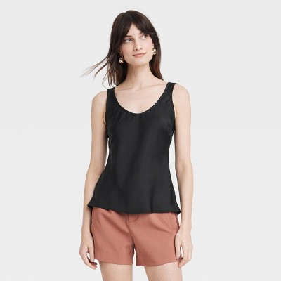 Lucky Brand Women's Square Neck Embroidered Tank - Oxblood Red : Target