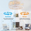 Airsurfer 16.5-inch 7-Blade Vintage Distressed White Low Profile Ceiling Fan with  Light Remote - 4 of 4