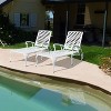 Outdoor Aluminium Cast Lounge Chair with 5-Position Adjustable Backrest & Rolling Wheels, All Weather Tanning Chairs - 3 of 4