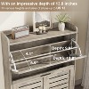 Shoe Cabinet with 4 Flip Drawers,Farmhouse Freestanding Shoe Cabinet with Shelves for Entryway, Living Room, Hallway - 3 of 4