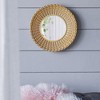 FURNIinspire Decorative Wall Mirrors Beaded Sunburst Mirror for Living Room or Office, Gold, 2"*14"*4.84" - 3 of 4
