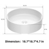 Vessel Sinks, Round Sinks for Bathrooms, Round Bowl Sink - 2 of 4