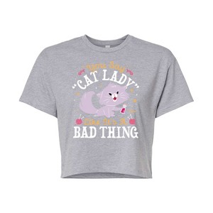 Women's - Disney - Cats & Dogs Cropped Graphic T-Shirt - 1 of 4
