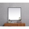 Elegant Lighting Metal Frame Square Mirror 24 inch in Black - 4 of 4
