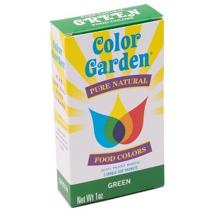Green Natural Food Coloring by Color Garden  -  5(6g) Packets Box - 1 of 1