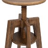 PAGED 38" High Bar Stools Modern Upholstered Counter Stools with Resin Rattan Back, Set of 3, Arms and Wooden Legs for Pub, Dining Room - 4 of 4