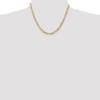 Black Bow Jewelry 4.75mm, 14k Yellow Gold, Flat Figaro Chain Necklace - 2 of 4