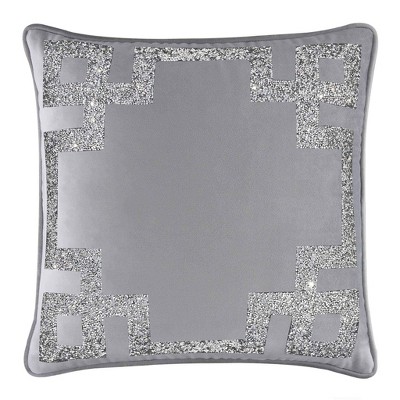 16"x16" Luminous Greek Key Border Square Throw Pillow - Sparkles Home