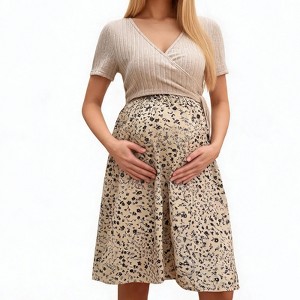 breastfeeding wrap dress Women's Maternity Casual V Neck 3/4 Sleeve Dress Ruffle Hi-Low Maxi Nursing Dress with Belted Dark Green Large : Target Mini dresses A wrap design comfortably fits and flatters your baby bump through every trimester in this supersoft dress that can be styled up or down Baby Shower Maternity Dress, Knit