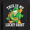 Men's - Garfield - This is My Lucky Shirt St. Patrick's Day Long Sleeve Graphic T-Shirt - 2 of 4