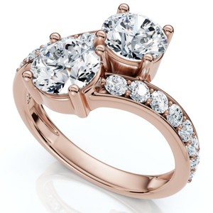 Pompeii3 2.40Ct Forever Us 2-Stone Diamond Ring 14k Gold Lab Created EF/VS - 1 of 4