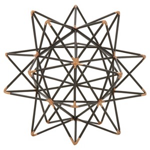 Modern Reflections Iron Geodesic Decorative Star (7") - Olivia & May - 1 of 4