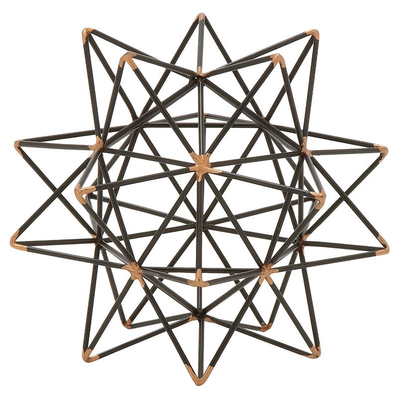 Modern Reflections Iron Geodesic Decorative Star (7") - Olivia & May, 1 of 21