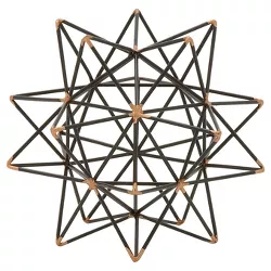 Modern Reflections Iron Geodesic Decorative Star (7") - Olivia & May