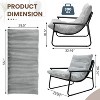 Hooseng Modern Accent Chair, Fluffy Living Room Chair with Removable Cushion, Armchair Chairs With Metal Frame for Bedroom Balcony Reading Room - 2 of 4