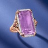 Ross-Simons 15.00 Carat Amethyst and .30 ct. t.w. Multi-Gemstone Bumblebee Ring in 18kt Rose Gold Over Sterling - 4 of 4