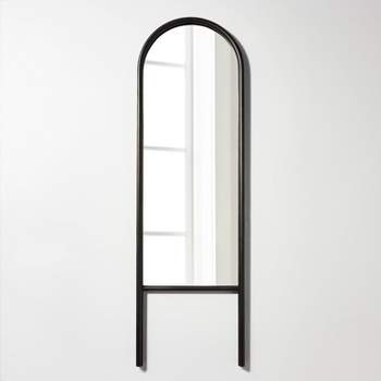 20" x 65" Wood Arch Floor Mirror with Legs Black - Threshold™ designed with Studio McGee