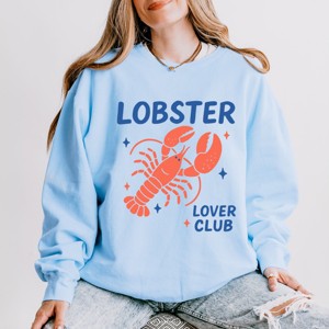Lobster Lover Club - Women's Lightweight Garment Dyed Sweatshirt - 1 of 3