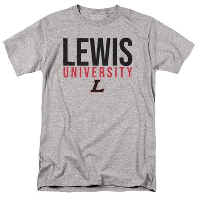 Men's Lewis University Official Stacked T-Shirt Stacked