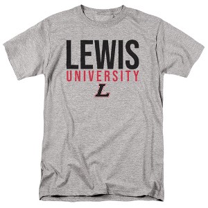 Men's Lewis University Official Stacked T-Shirt Stacked - 1 of 4