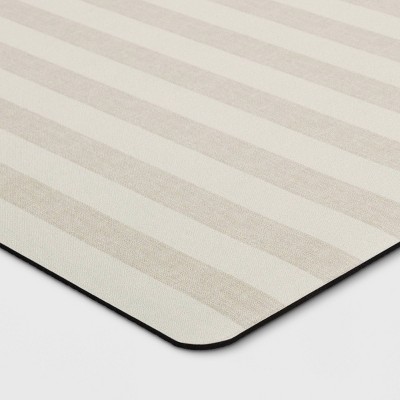 1'8x2'6 Low Profile Kitchen Mat Oatmeal Striped - Room Essentials™
