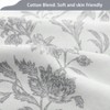 Gray Shower Curtain Cotton Floral Cottagecore Spring Bathroom 72 inchx 72 inch L - 2 of 4