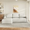 SKRAN L-shaped Modular Sectional Sofa with Removable Back Cushions and 3 Pillows, Suitable for Living rooms, Offices, and Apartments - 2 of 4