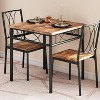 Small Dining Table Set for 2, Square Table and Chairs Set of 2 with Upholstered Chairs, Dining Table Set for 2 for Small Spaces - 2 of 4