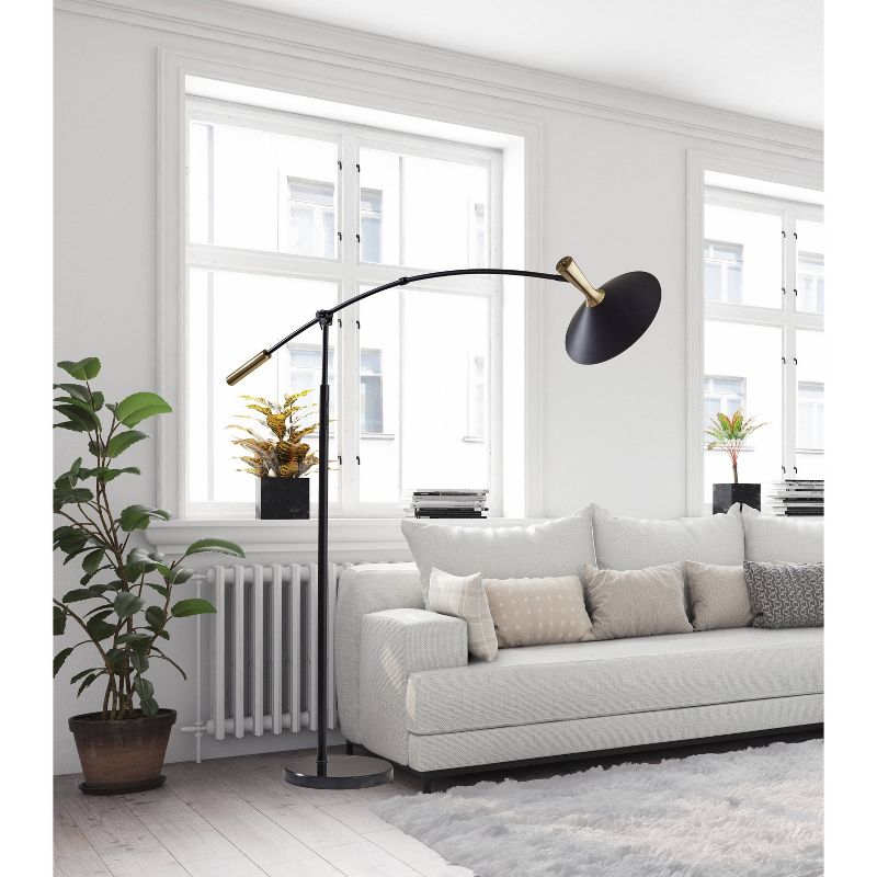 Bradley Arc Lamp with Smart Switch Black (Includes LED Light Bulb) - Adesso, 4 of 9