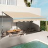 Vynxaria Elegant Awning Retractable Canopy: 13' x 10' Sun Shade for Decks and Balconies - 2 of 4