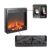 SEVOBAL Indoor Fireplaces 18 Inch Electric Fireplace Insert, Ultra Thin Heater with Log Set, Overheating Protection, Black, 19.2"*5"*18.1" - 2 of 4