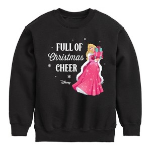 Boys' - Disney - Full Of Christmas Cheer Aurora Graphic Long Sleeve Fleece Sweatshirt - 1 of 4