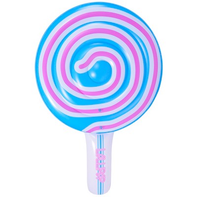 Pool Central 6' Inflatable Blue And Pink Swirl Lollipop Pool Float : Target