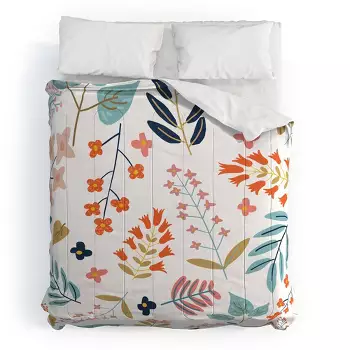 Full/queen Dominique Brown Oranges Comforter Set - Deny Designs : Target