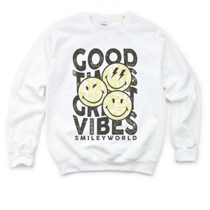The Juniper Shop SmileyWorld Good Times Great Vibes  Youth Sweatshirt - 1 of 4