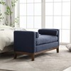 GDFStudio Julian Elegant Upholstered Boucle 53.5" Ottoman with Bolster Pillows and Rubber Wood Leg - 3 of 4