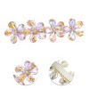 Unique Bargains Colorful Rhinestones French Barrette Hair Clips Purple 1 Pc - 3 of 4