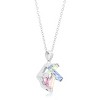 Slickblue Fashion Multicolor Drop Necklace for Women – Rhodium Plated, 10CT Cubic Zirconia, Adjustable 18” Chain - 3 of 4