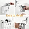 Toothbrush Holders Wall Mounted, Toothbrush Holder with Automatic Toothpaste Dispensers, 6 Brush Slots,Wall-Mounted Toothbrush Cup - 2 of 4