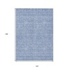 Sky Blue And Ivory Floral Washable Indoor Outdoor Area Rug - 3 of 4