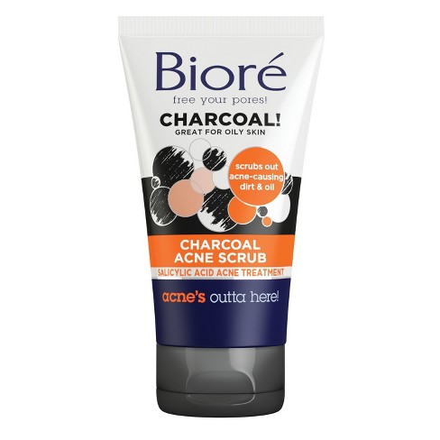 Biore Charcoal Acne Scrub 4.5 Oz : Target