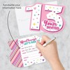 Big Dot of Happiness Girl 13th Birthday - Shaped Fill-In Invitations - Official Teenager Birthday Party Invitation Cards with Envelopes - Set of 12 - 2 of 4