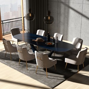 SEYNAR Modern Glam Velvet Dining Chair Set of 8 for Dining Room, Tufted Vanity Chair for  Living Room - 1 of 4