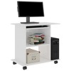 vidaXL Computer Desk High Gloss White 31.5Inchx19.7Inchx29.5Inch Chipboard - 3 of 4