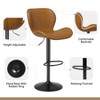 Sapphtopaz 2PCS Modern Swivel Bar Stools with PU Upholstered Adjustable Height 22.2"-31" Barstools with Back Counter Stool for Kitchen Island - 2 of 4