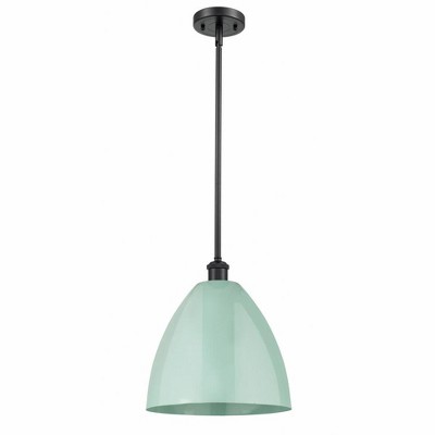 Plymouth Dome - 1 Light Stem Hung Pendant In Industrial Style-12.75 Inches Tall and 12 Inches Wide